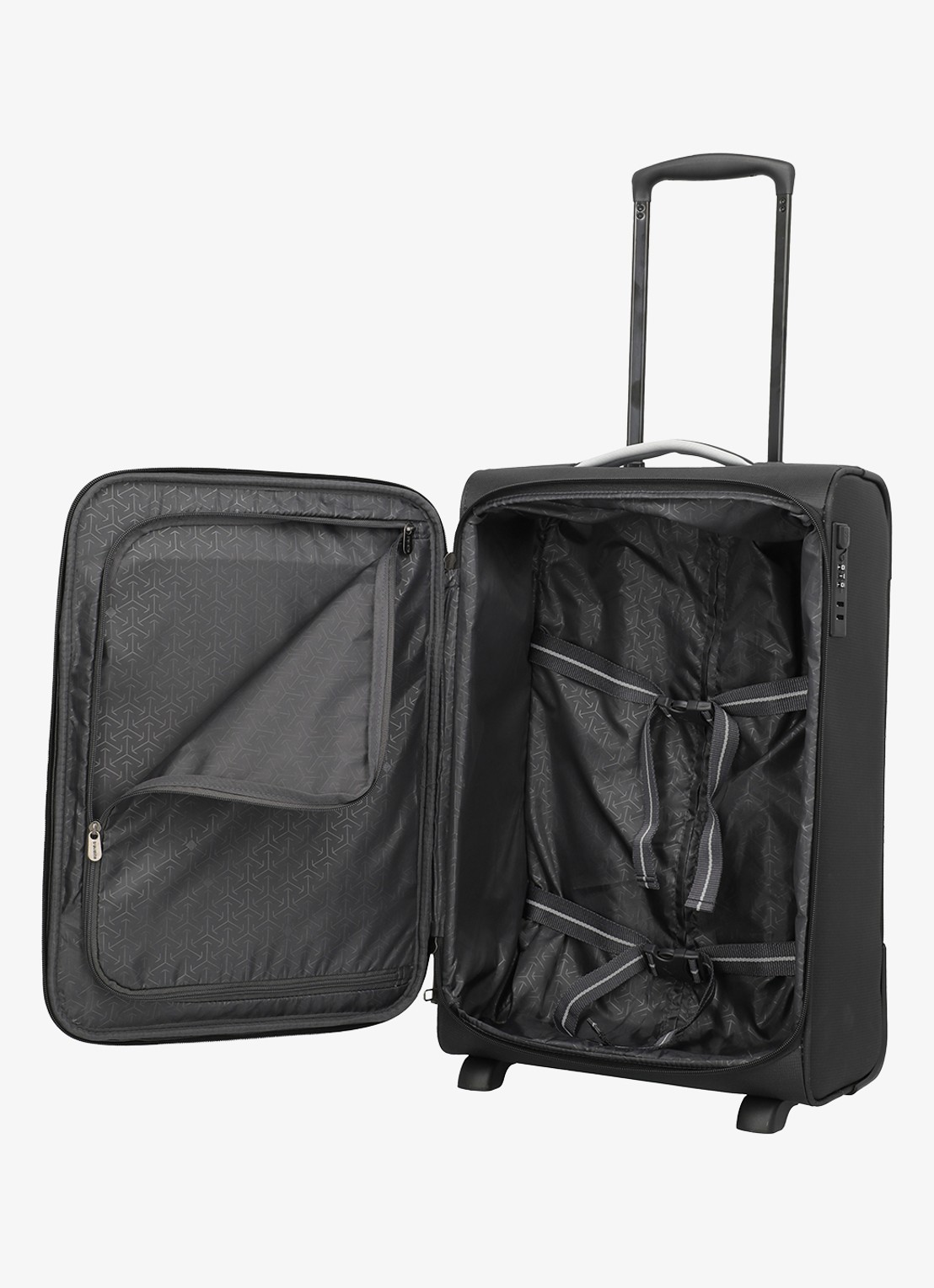 Travelite Jetpack Slim 2 Cabin trolley 55 cm - voorkant 2 zwart