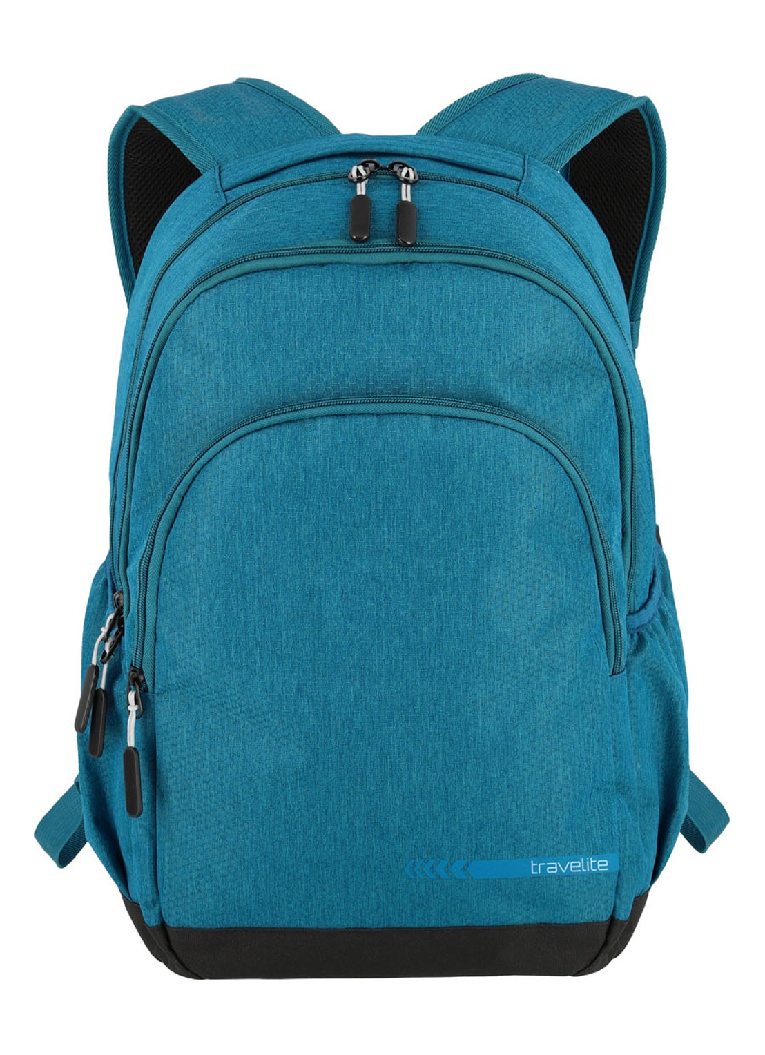 Travelite Kick Off L rugzak met 15,6 inch laptopvak - voorkant petrolgroen