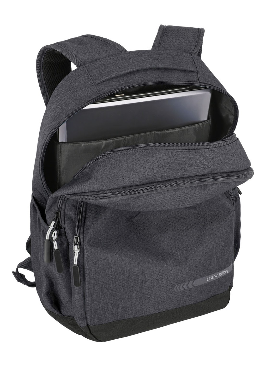 Travelite Kick Off rugzak met 15 inch laptopvak - voorkant 6 donkerblauw