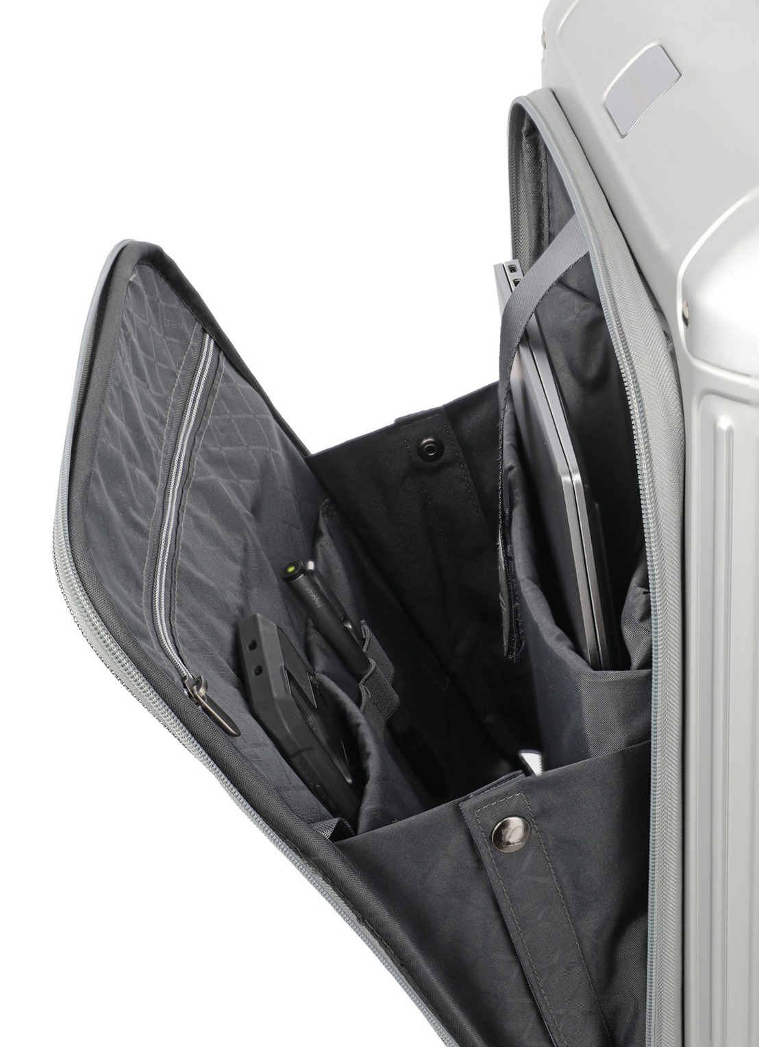 Travelite Next S spinner met 15,6 inch laptopvak  55 cm - detail 2 zilver