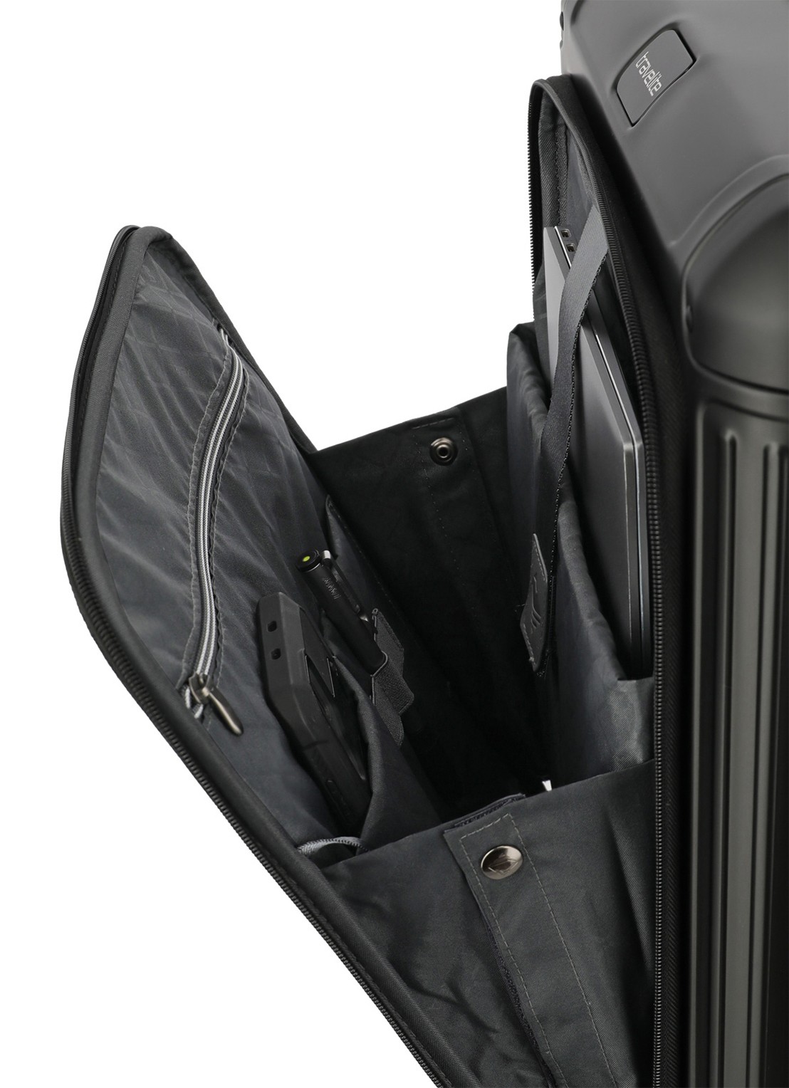 Travelite Next S spinner met 15,6 inch laptopvak  55 cm - detail 3 zwart