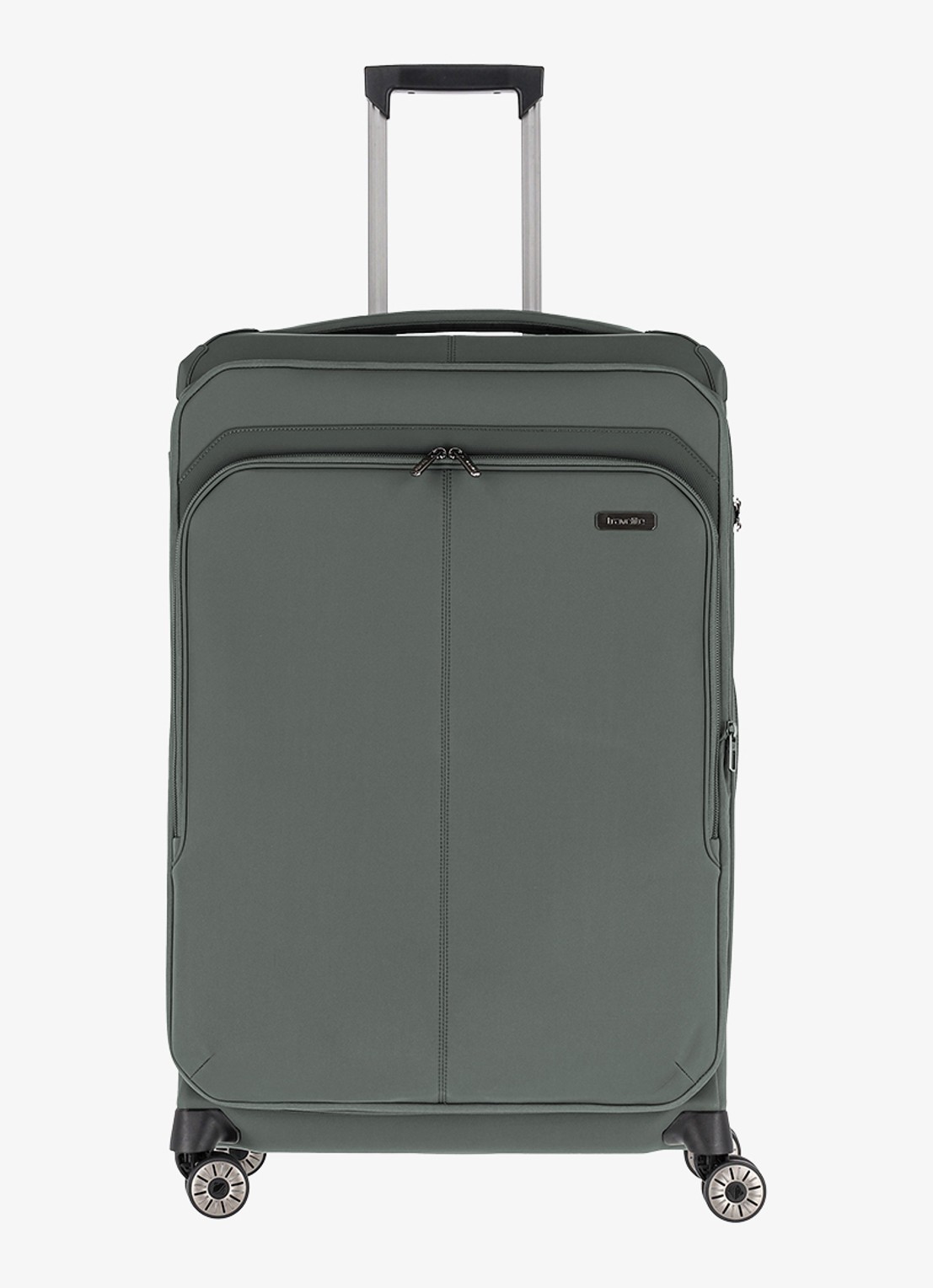 Travelite Priima L vergrootbare spinner 79 cm - voorkant 7 olijfgroen