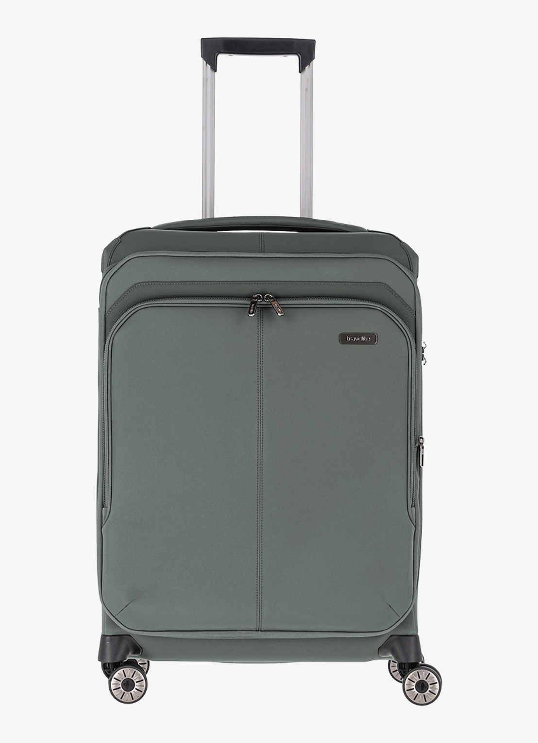 Travelite Priima M vergrootbare spinner 68 cm - voorkant olijfgroen
