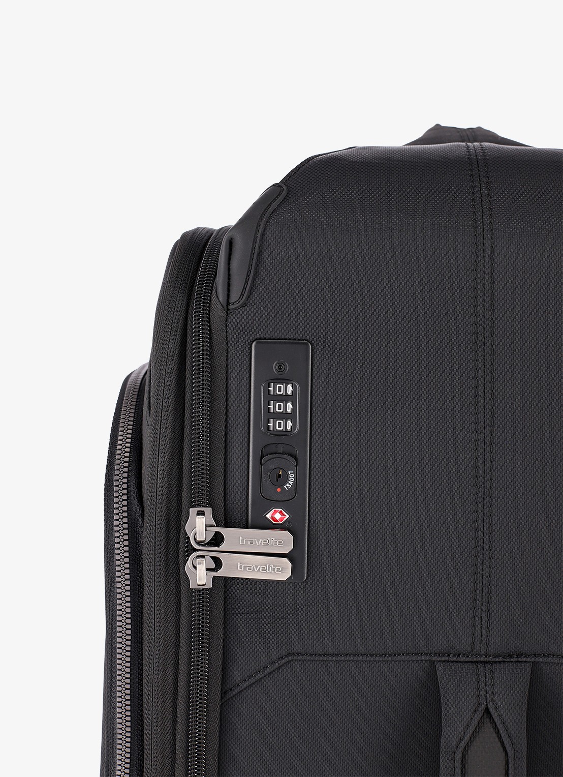 Travelite Priima vergrootbare spinner 55 cm - detail 5 zwart