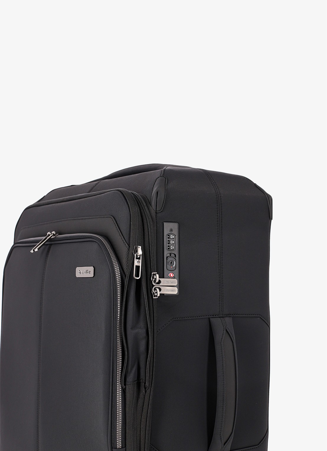 Travelite Priima vergrootbare spinner M 68 cm - detail 6 zwart