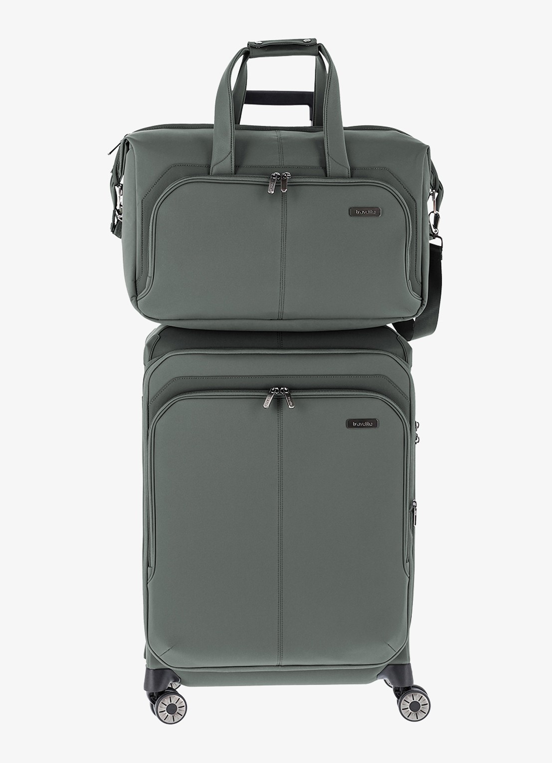 Travelite Priima weekendtas met afneembare schouderriem - voorkant 2 olijfgroen