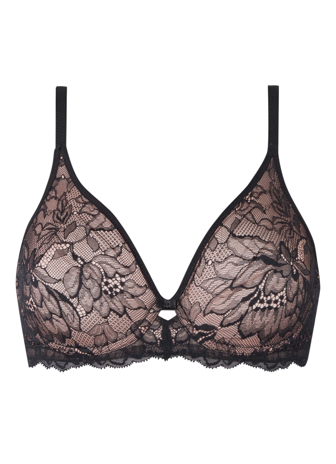 Triumph Amourette beugel bh van kant - voorkant 3 zwart