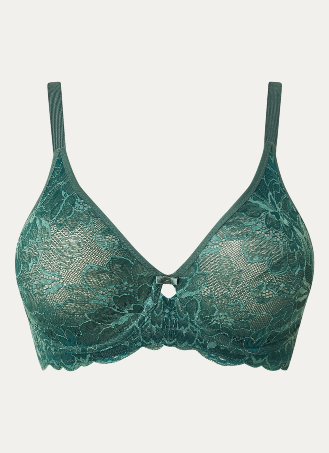 Triumph Amourette bh van kant met beugel - voorkant 4 groen