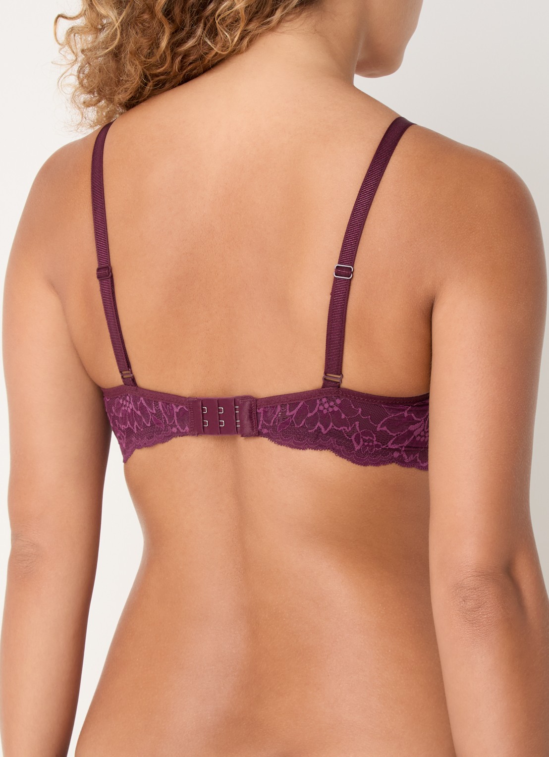 Triumph Amourette Charm beugel bh van kant - achterkant aubergine