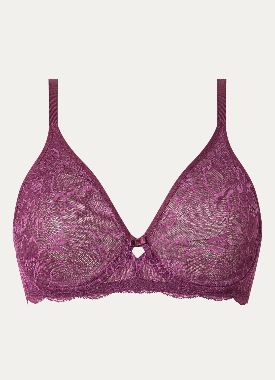 Triumph Amourette Charm beugel bh van kant - voorkant 4 aubergine