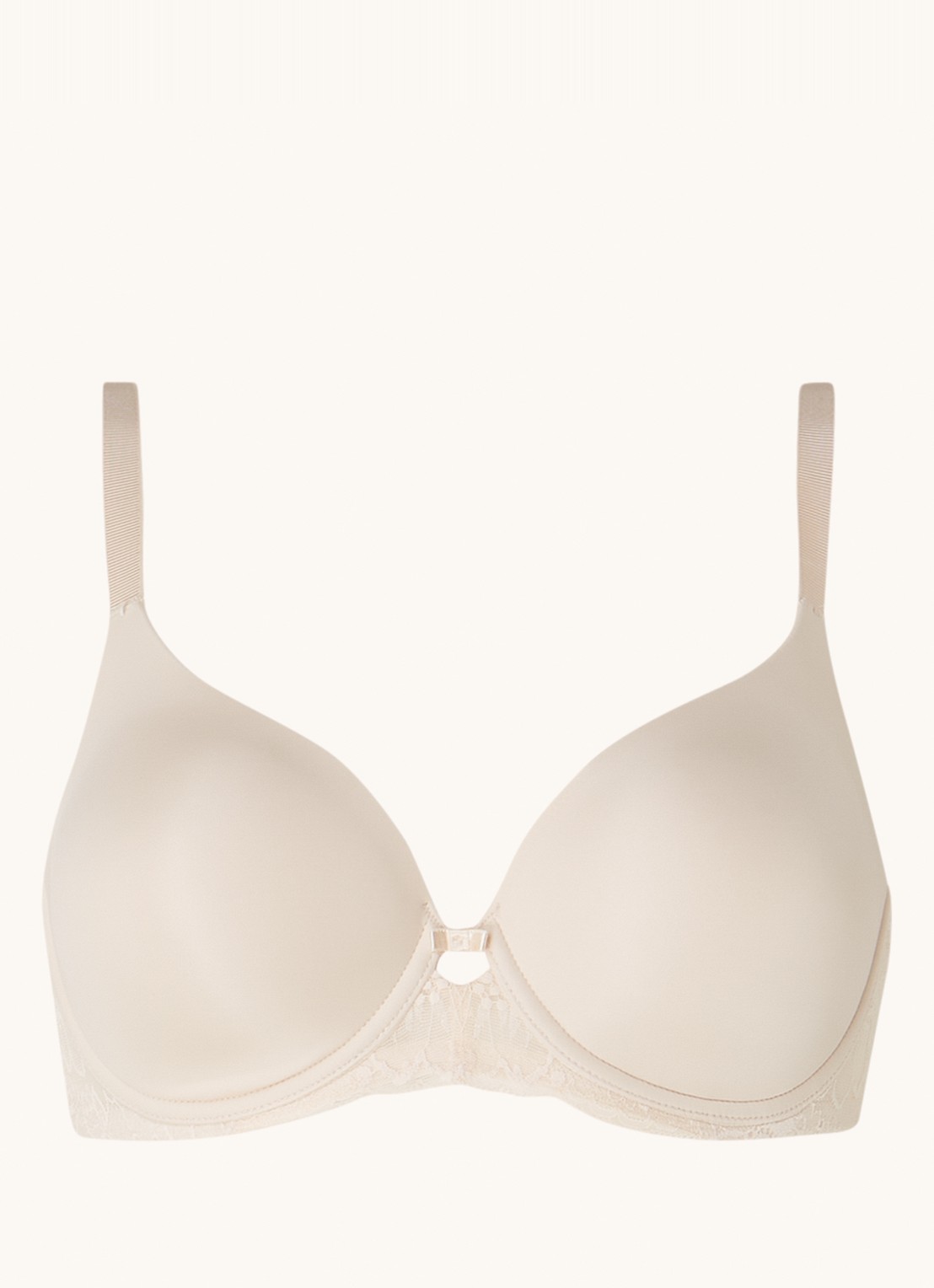 Triumph Amourette Charm voorgevormde bh met beugel en kant - voorkant creme