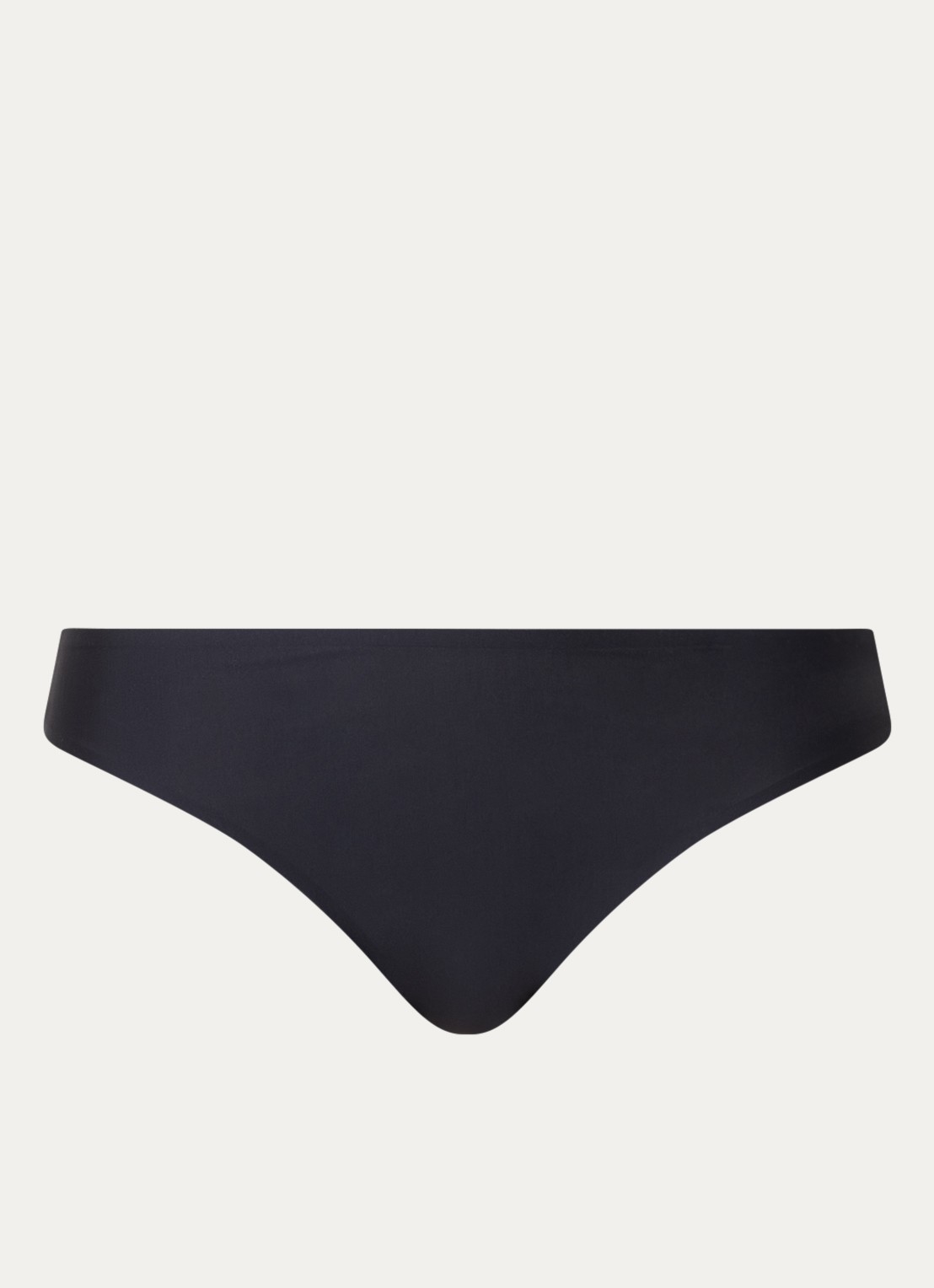 Triumph Body Make-Up Illusion high waisted naadloze tanga met kant - voorkant zwart