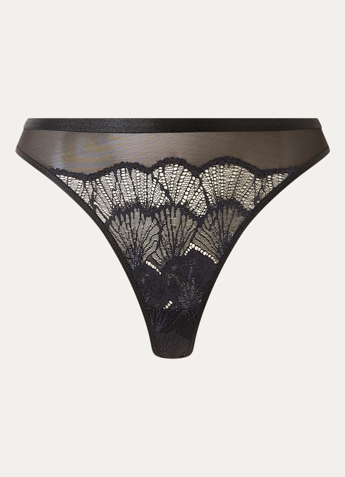 Triumph Palina slip van mesh - voorkant zwart