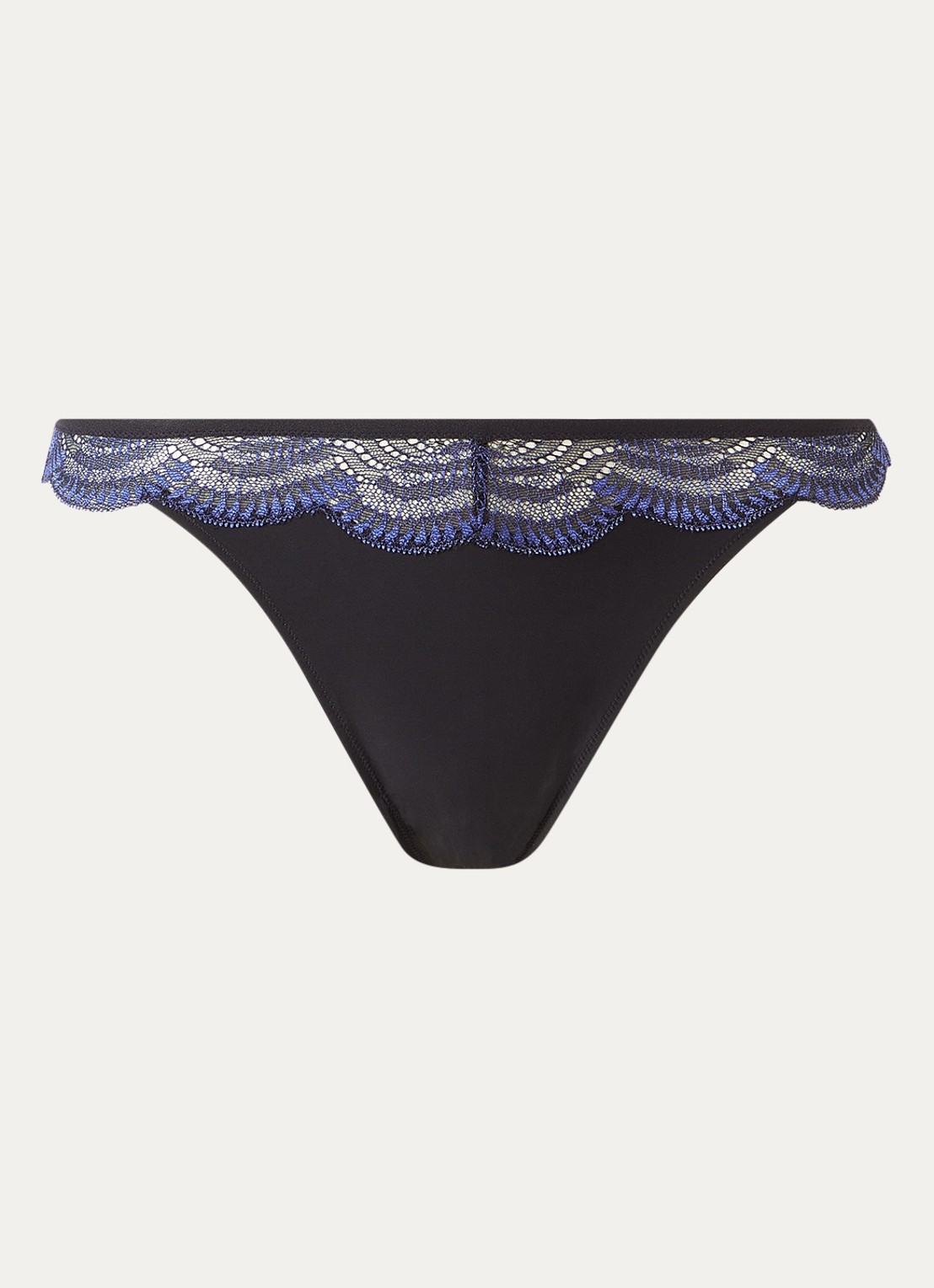 Triumph Tanga met kant - voorkant zwart