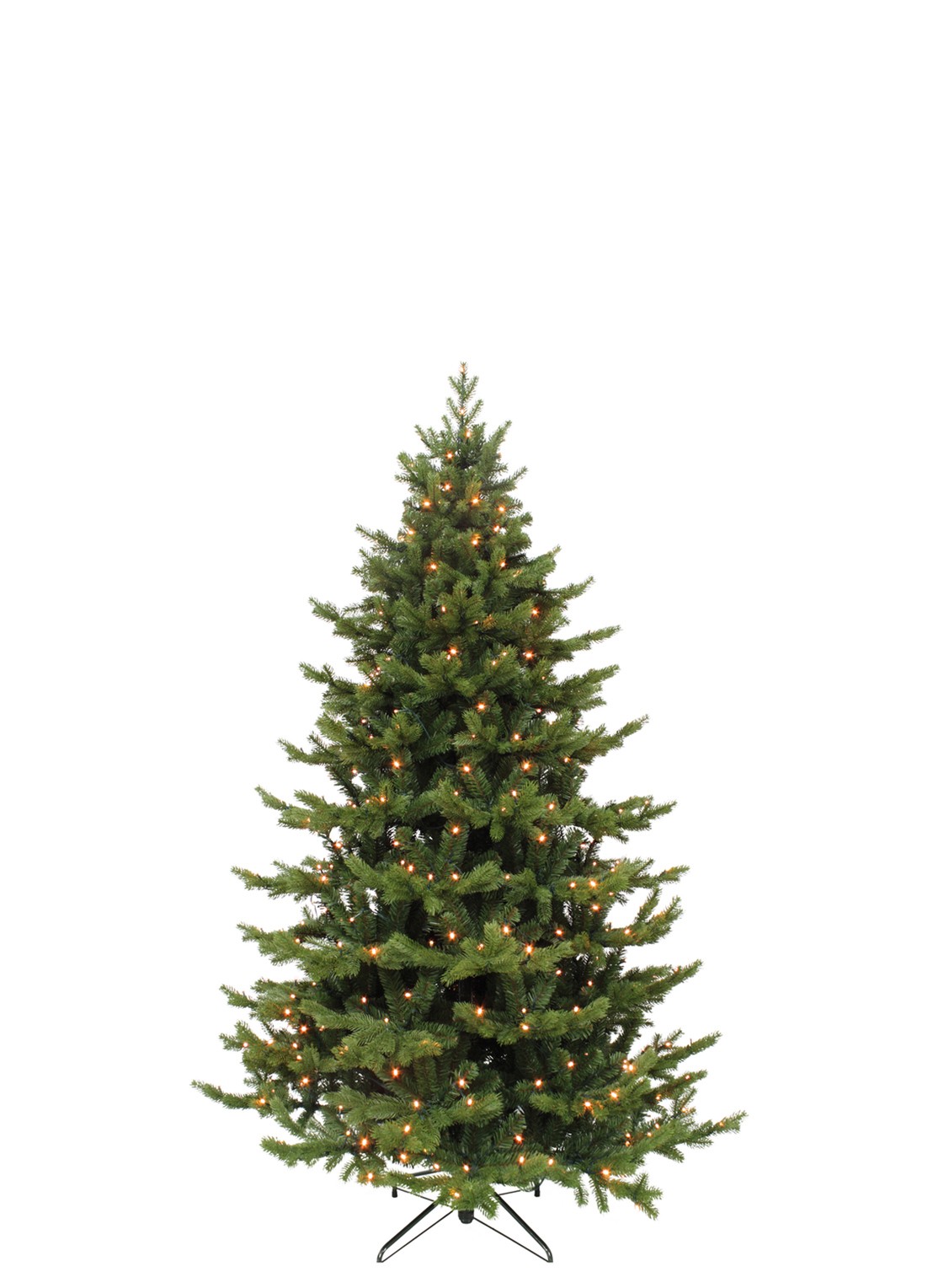 Triumph Tree Sherwood kunstkerstboom met LED verlichting 155 cm - voorkant groen