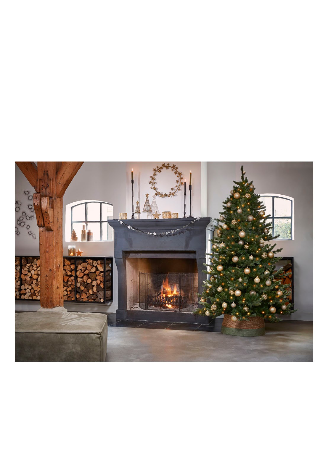 Triumph Tree Sherwood kunstkerstboom met LED verlichting 185 cm - detail 5 groen