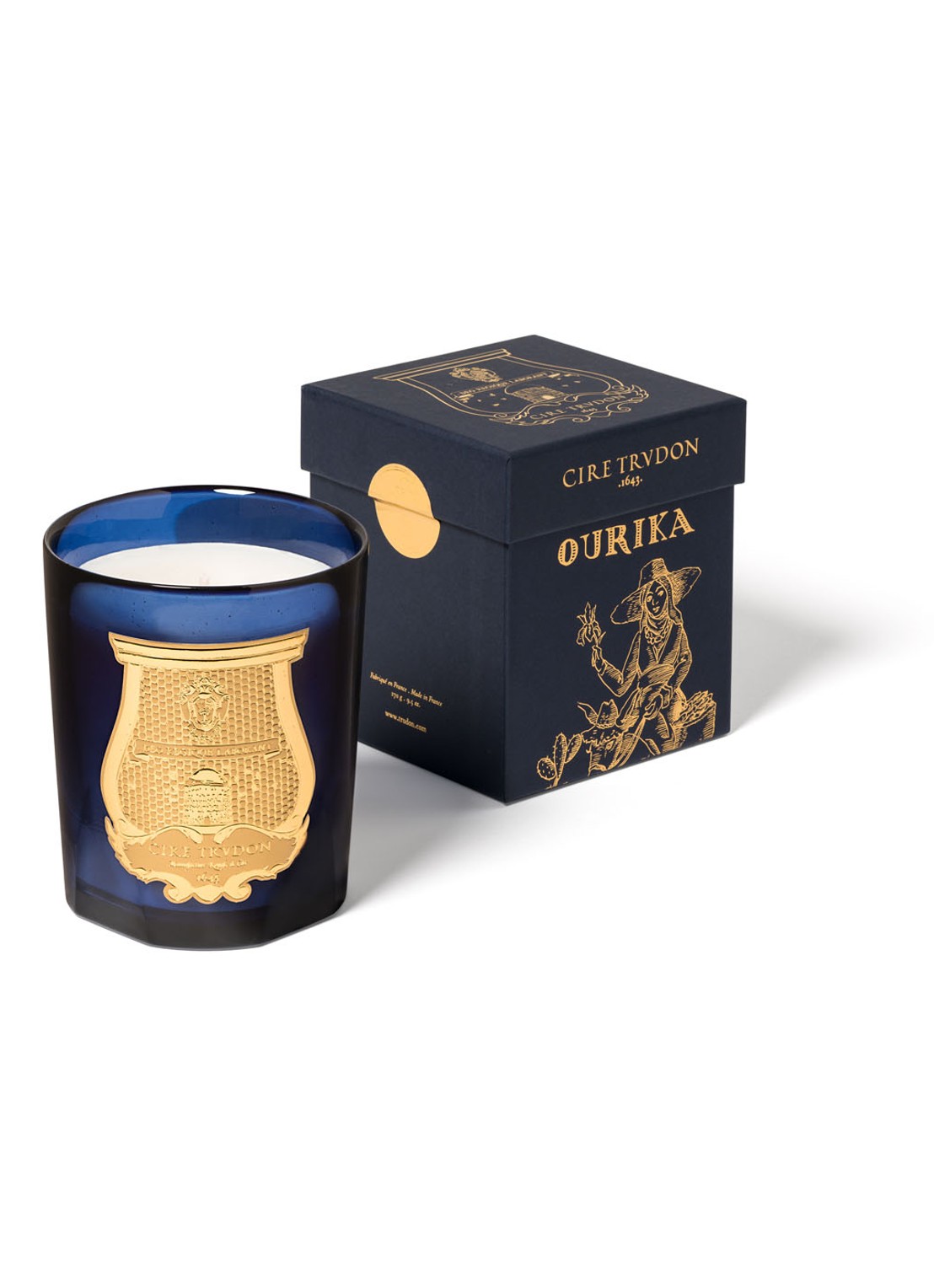 Trudon Ourika geurkaars 270 gram - detail 3 royalblauw