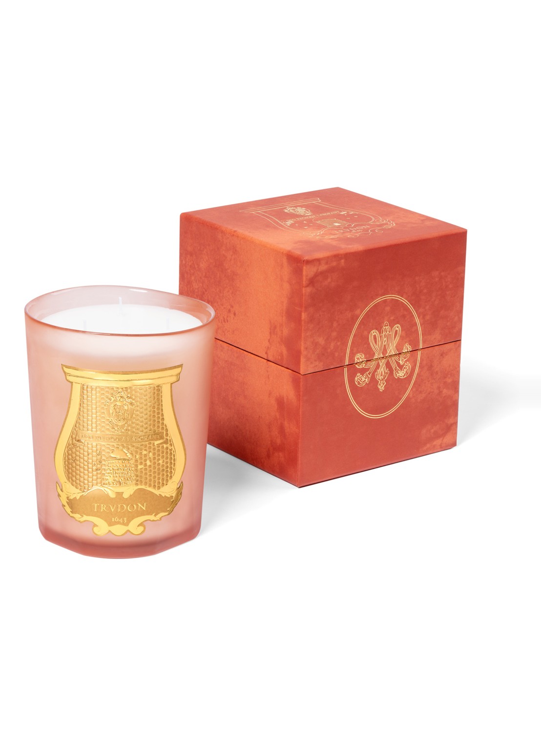 Trudon Tuileries geurkaars  800 gram - detail 3 lichtroze