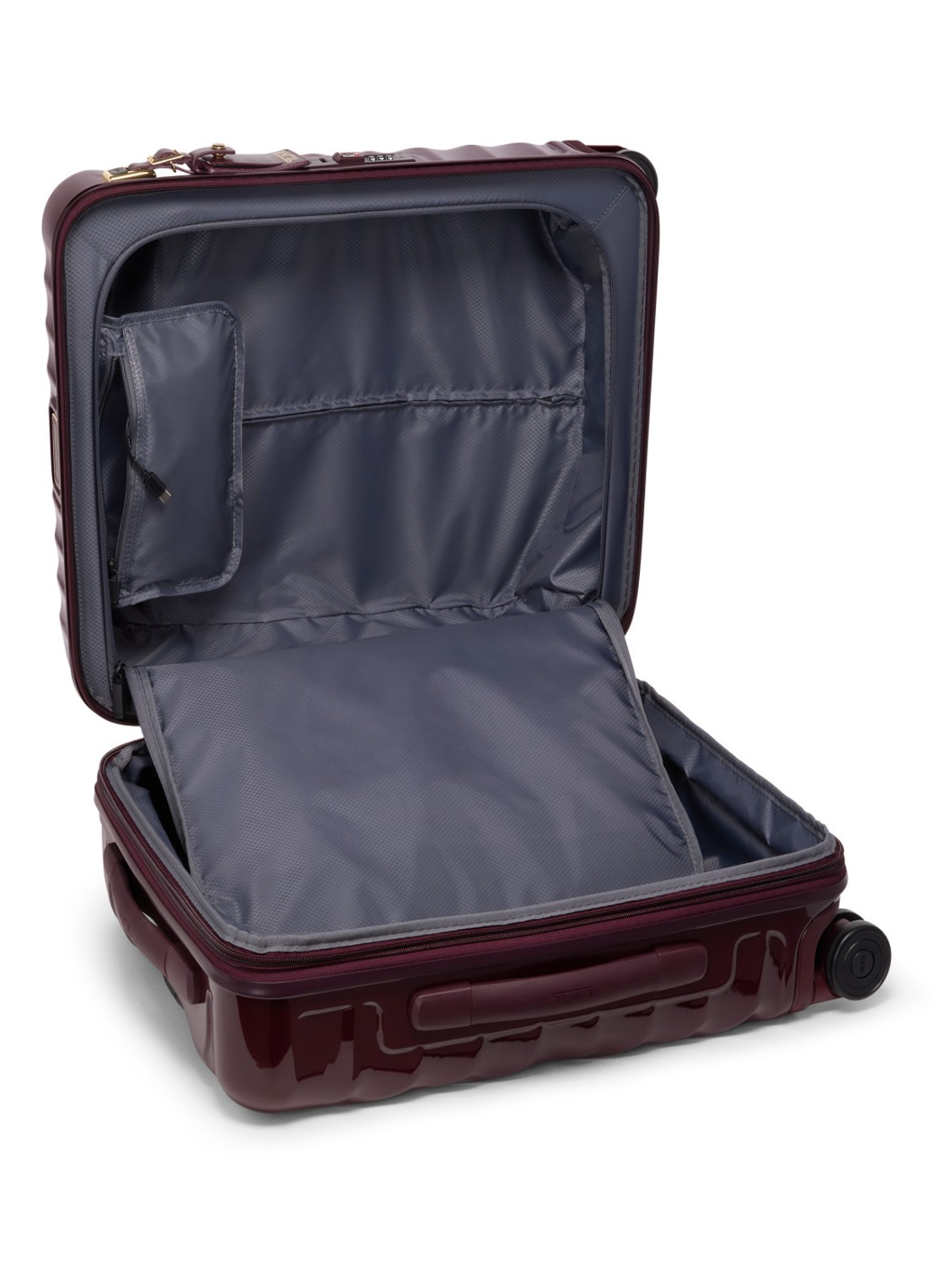 TUMI 19 Degree Continental vergrootbare spinner met USB-C oplaadpoort 55 cm - achterkant 3 bordeauxrood