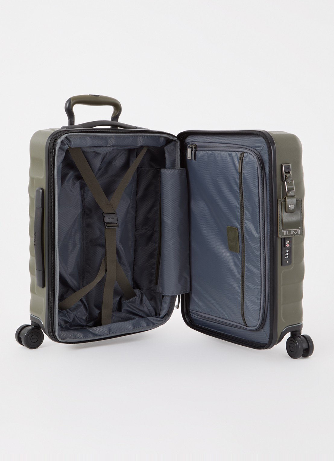 TUMI 19 Degree International vergrootbare spinner 55 cm  - voorkant 4 legergroen