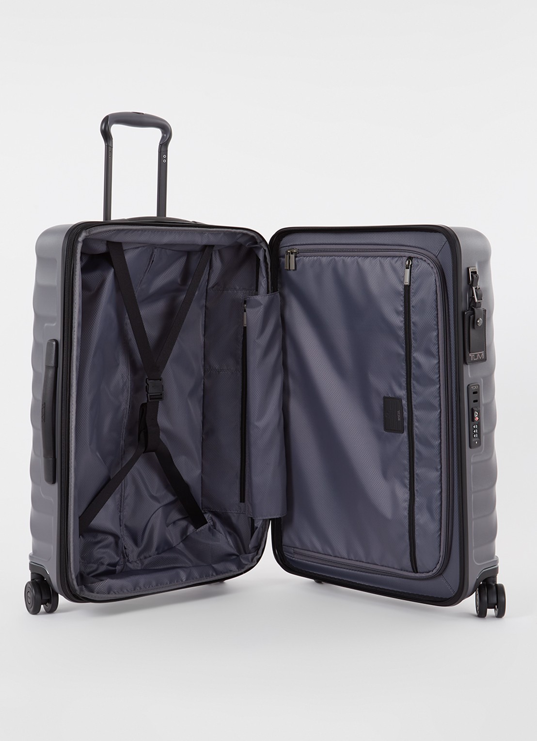 TUMI 19 Degree Short Trip vergrootbare spinner 66 cm - voorkant 2 donkergrijs