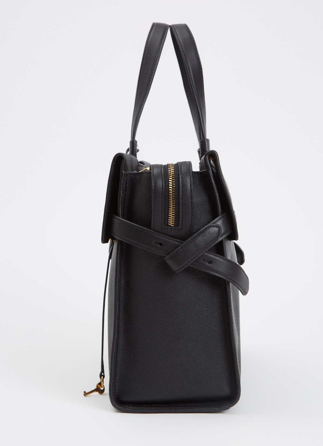 TUMI Agent Medium businesstas van leer met 13 inch laptopvak - unisex - detail 4 zwart