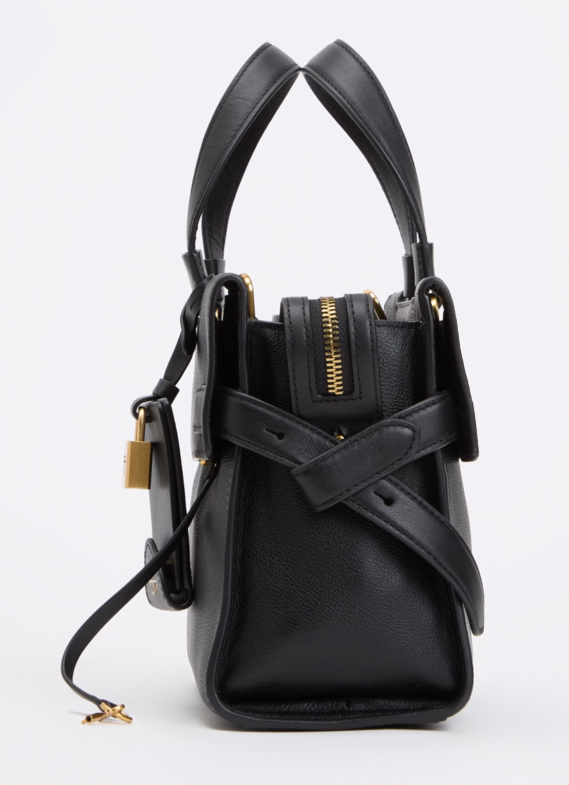 TUMI Agent Small handtas van leer - detail 4 zwart