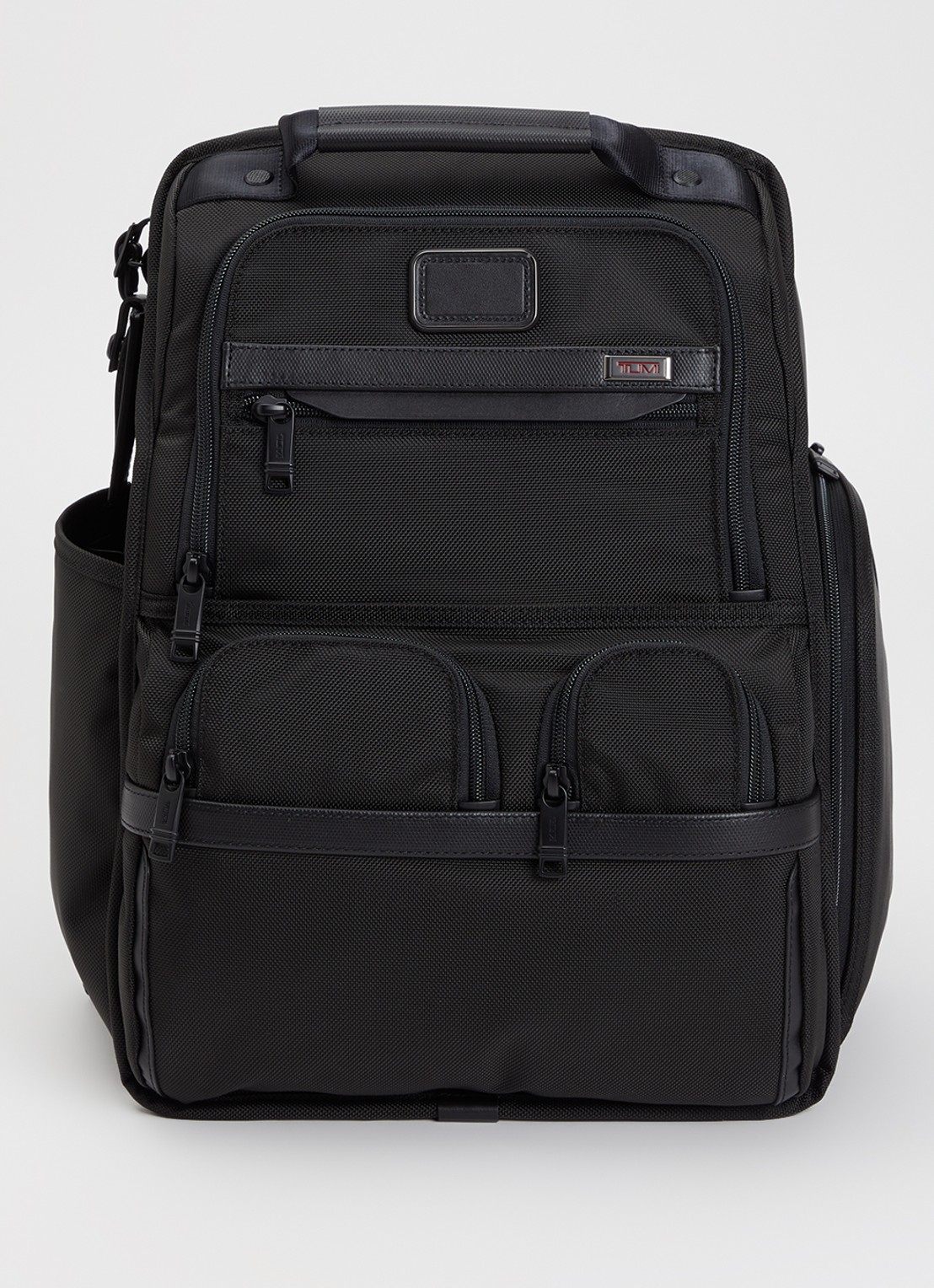 TUMI Alpha 3 Compact Brief Pack rugzak met 15 inch laptopvak - voorkant 3 zwart