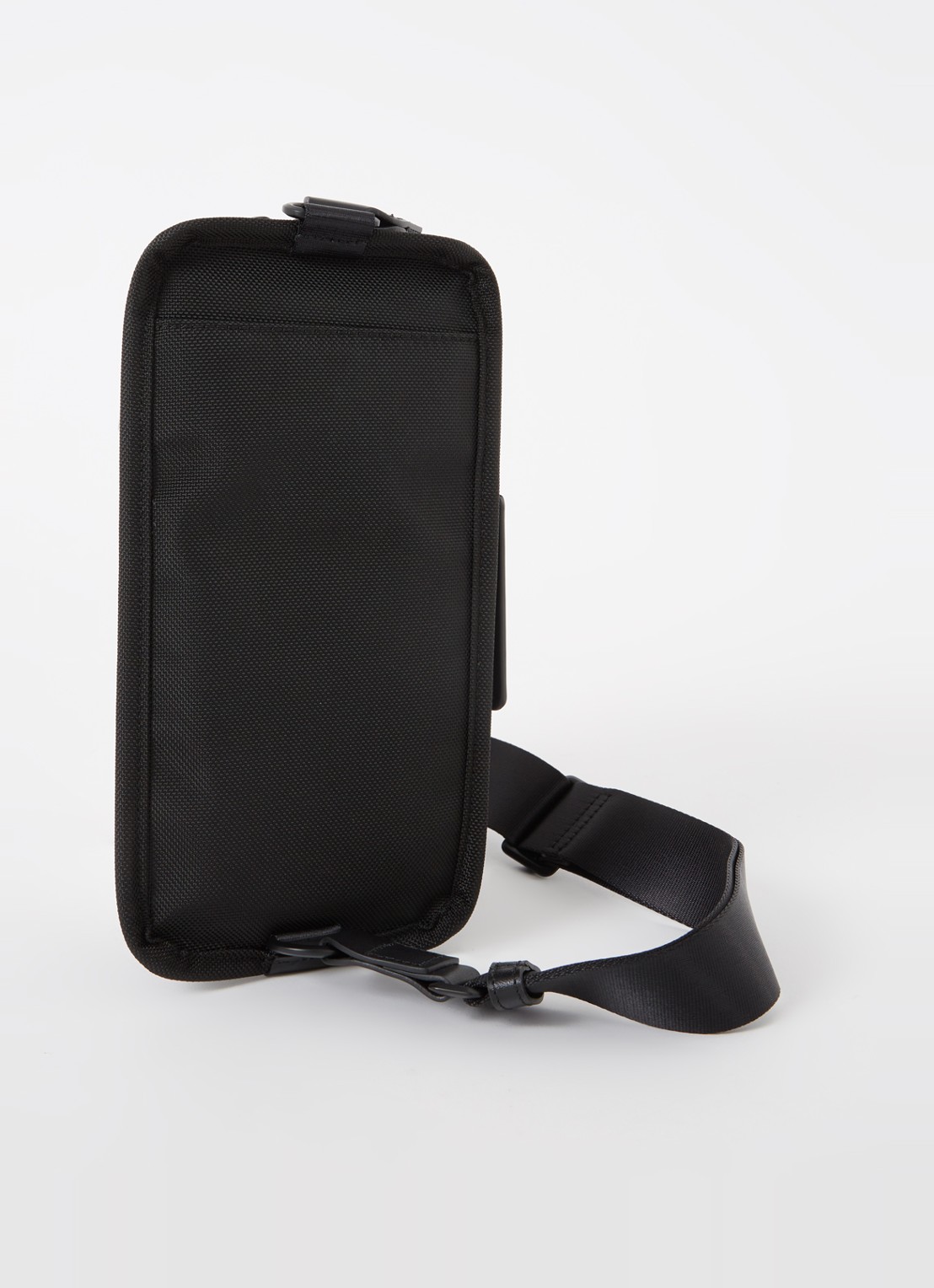 TUMI Alpha 3 Compact Sling crossbodytas met leren details - achterkant 3 zwart