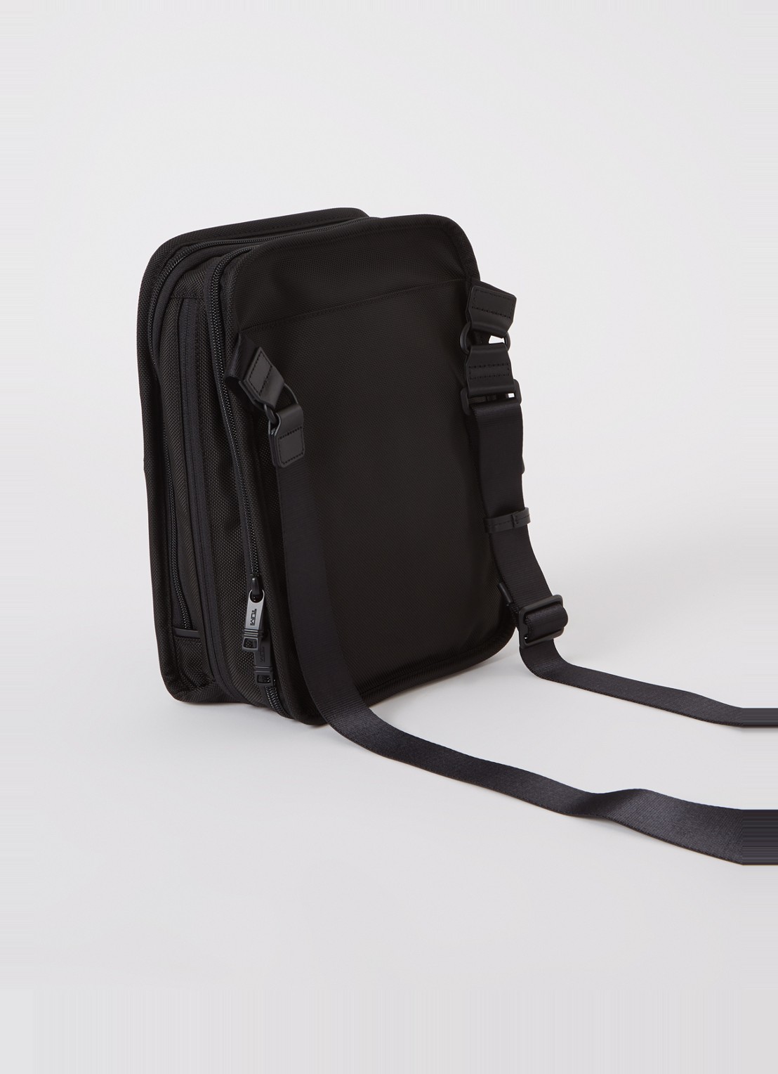TUMI Alpha 3 Organizer crossbodytas met verstelbare schouderriem - achterkant zwart
