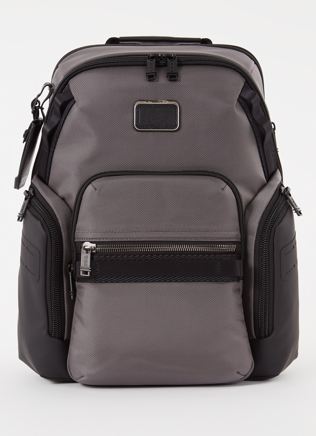 TUMI Alpha Bravo Navigation rugzak met 15 inch laptopvak - voorkant 2 donkergrijs