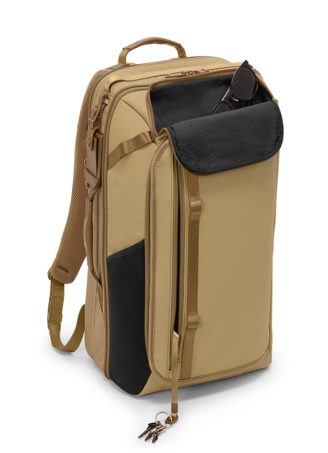 TUMI Alpha Bravo rugzak met 17 inch laptopvak - voorkant 3 khaki