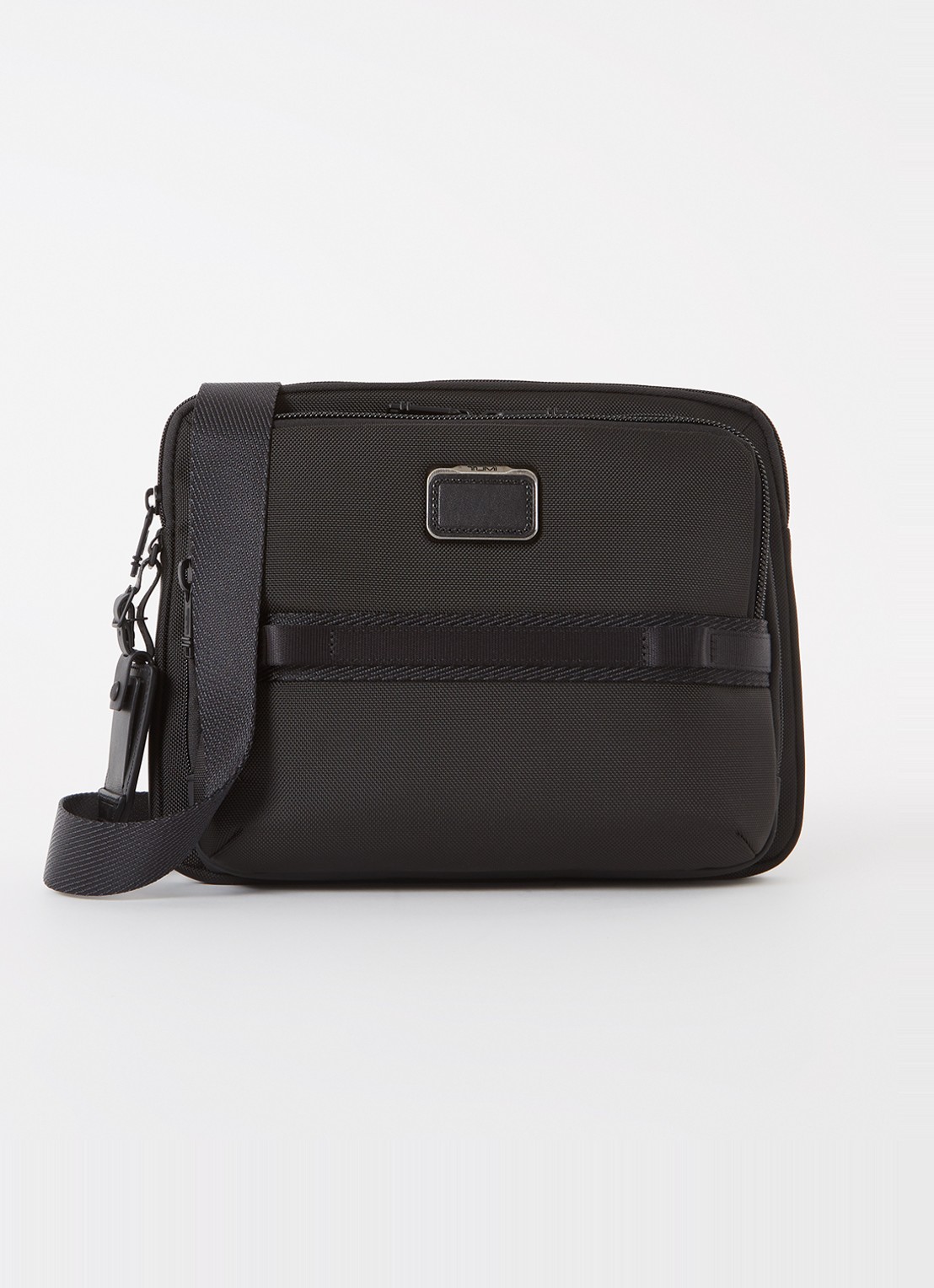 TUMI Alpha Bravo Service crossbodytas met logo - voorkant 3 zwart