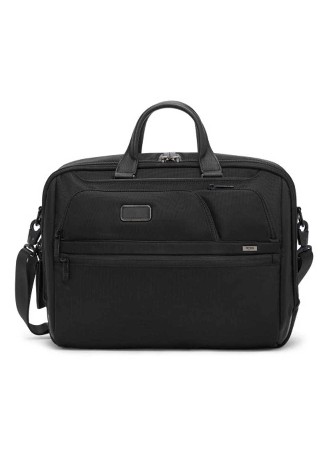 TUMI Alpha Large businesstas met 17 inch laptopvak - voorkant zwart