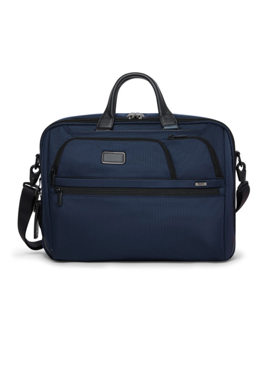TUMI Alpha Large businesstas met 17 inch laptopvak - voorkant donkerblauw