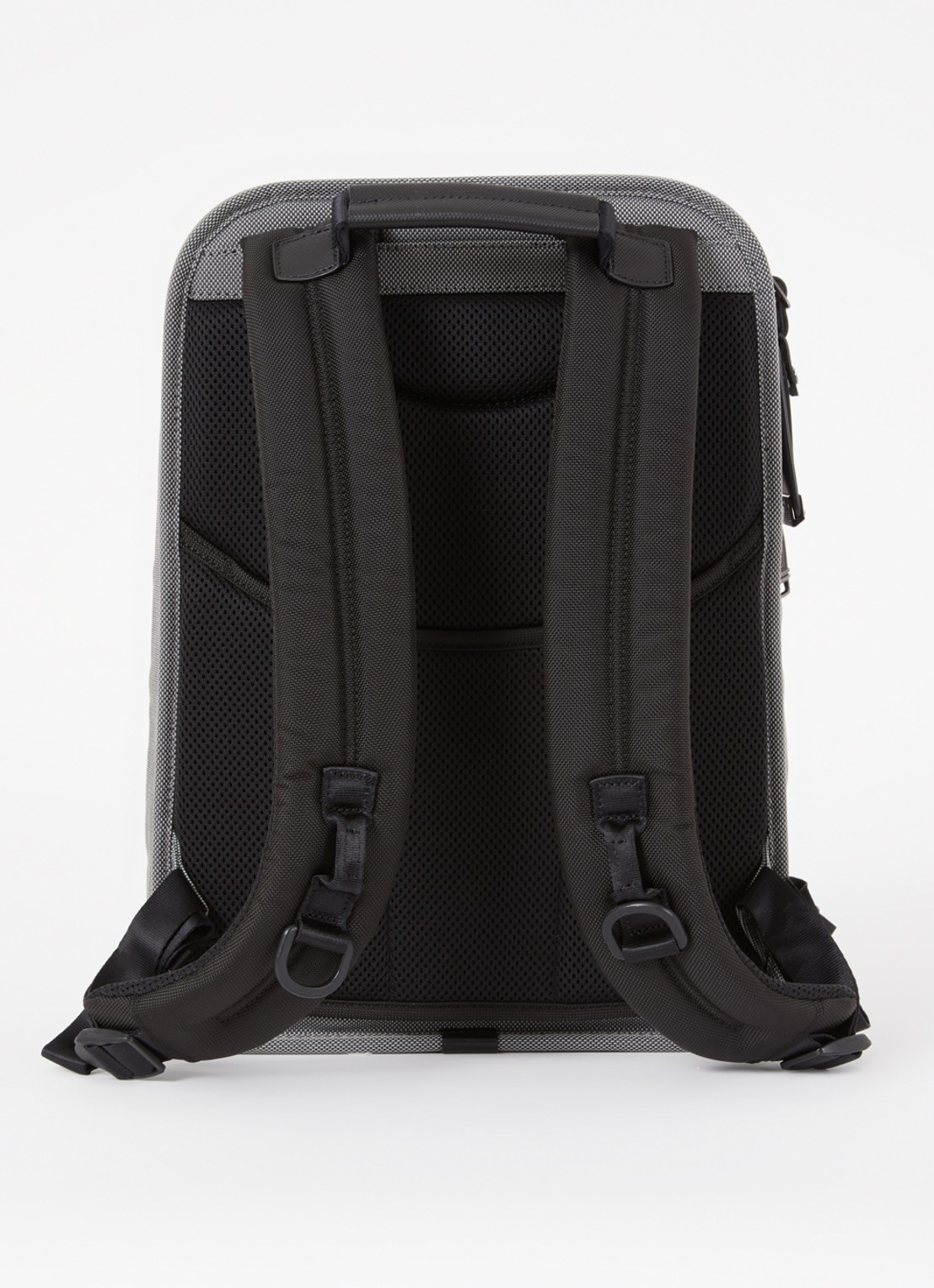 TUMI Alpha X Slim rugzak met 14 inch laptopvak - achterkant 2 donkergrijs