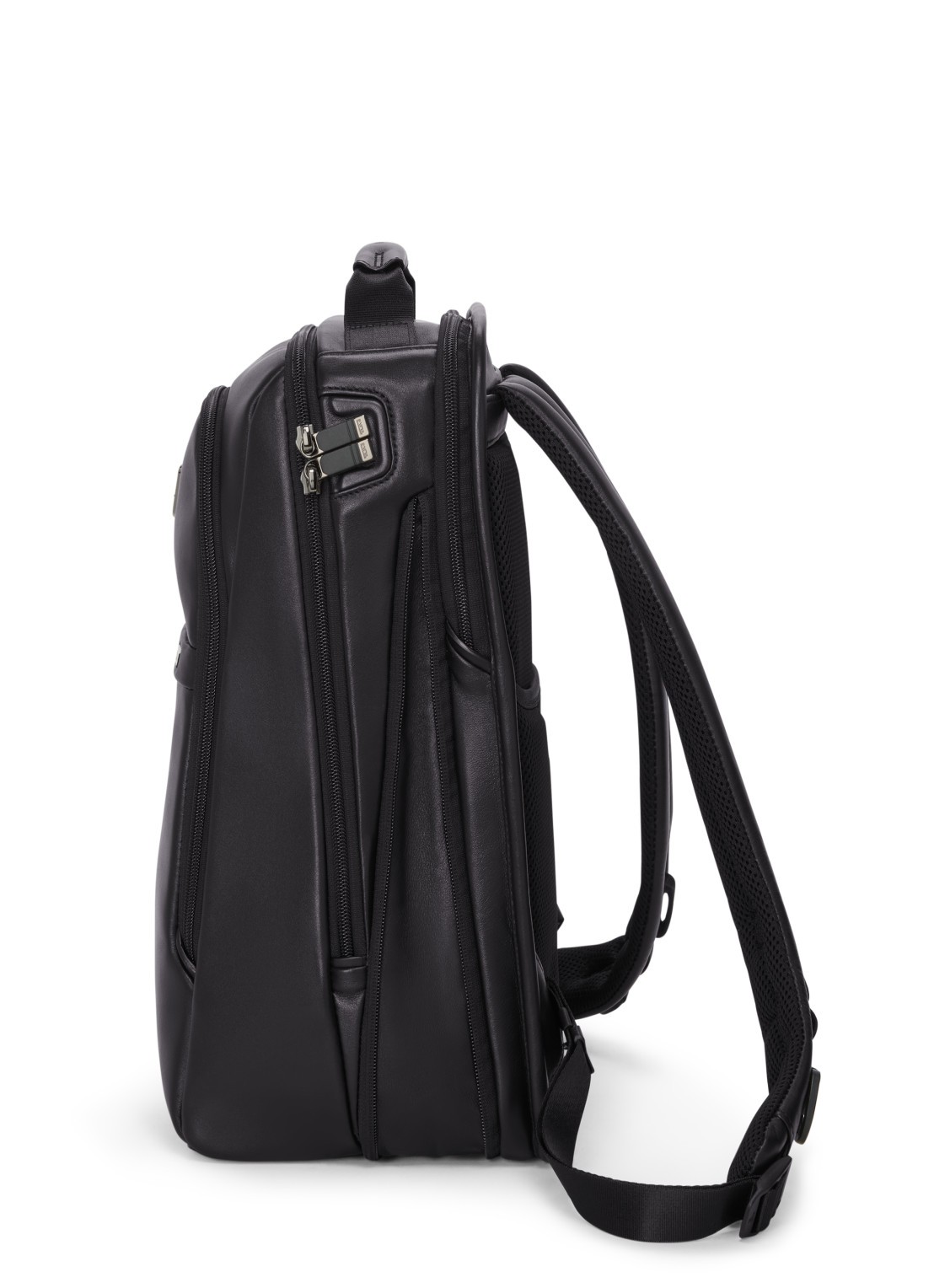 TUMI Businesstas van leer met 16 inch laptopvak - detail 4 zwart