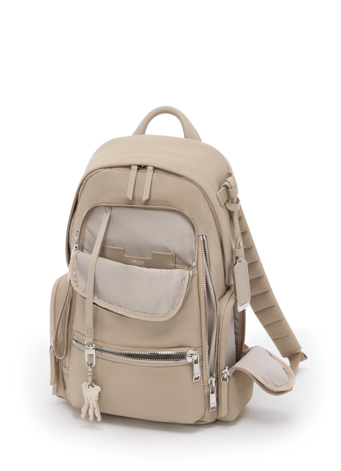 TUMI Celina rugzak met 12 inch laptopvak - voorkant 4 beige