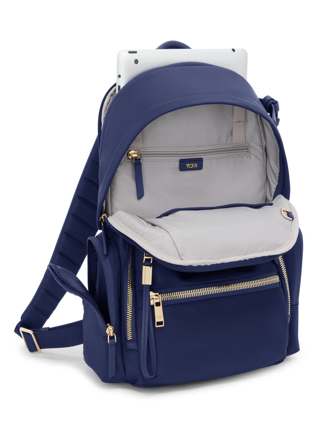 TUMI Celina rugzak met 12 inch laptopvak - achterkant indigo