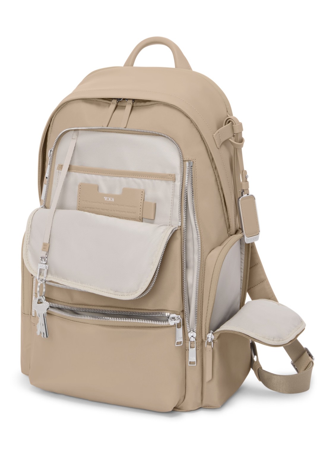 TUMI Celina rugzak met 16 inch laptopvak - voorkant 3 beige