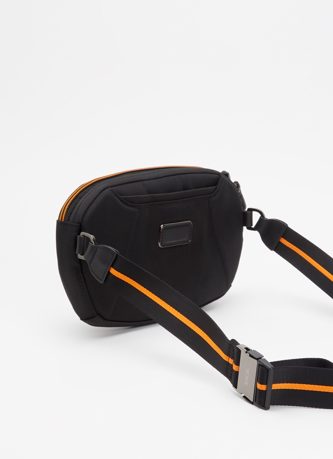 TUMI Crossbodytas met logo en verstelbare schouderriem - achterkant 2 zwart