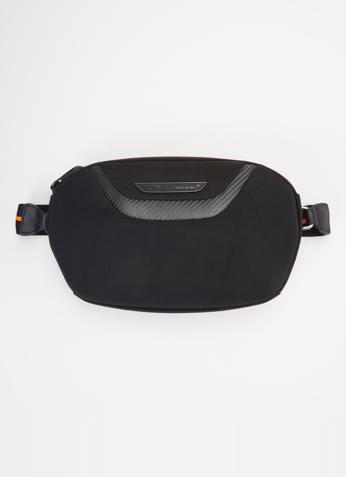 TUMI Crossbodytas met logo en verstelbare schouderriem - voorkant zwart