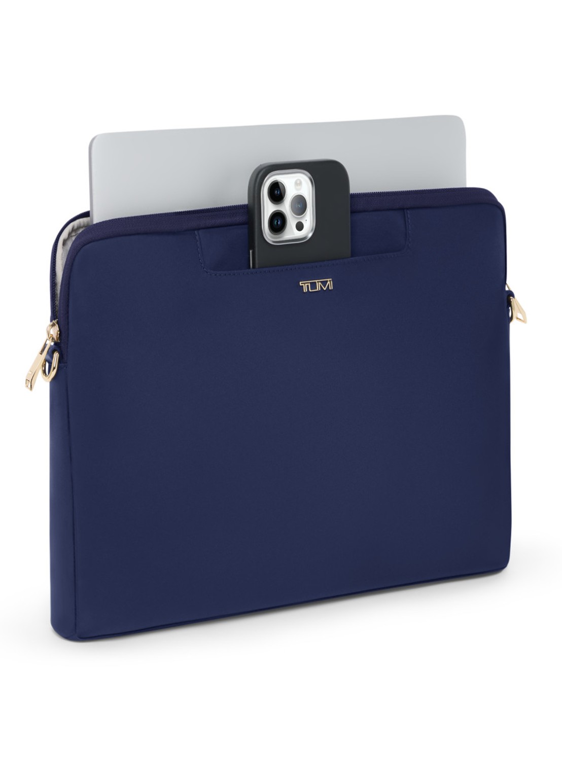 TUMI Dakota laptoptas met afneembare schouderriem - achterkant indigo