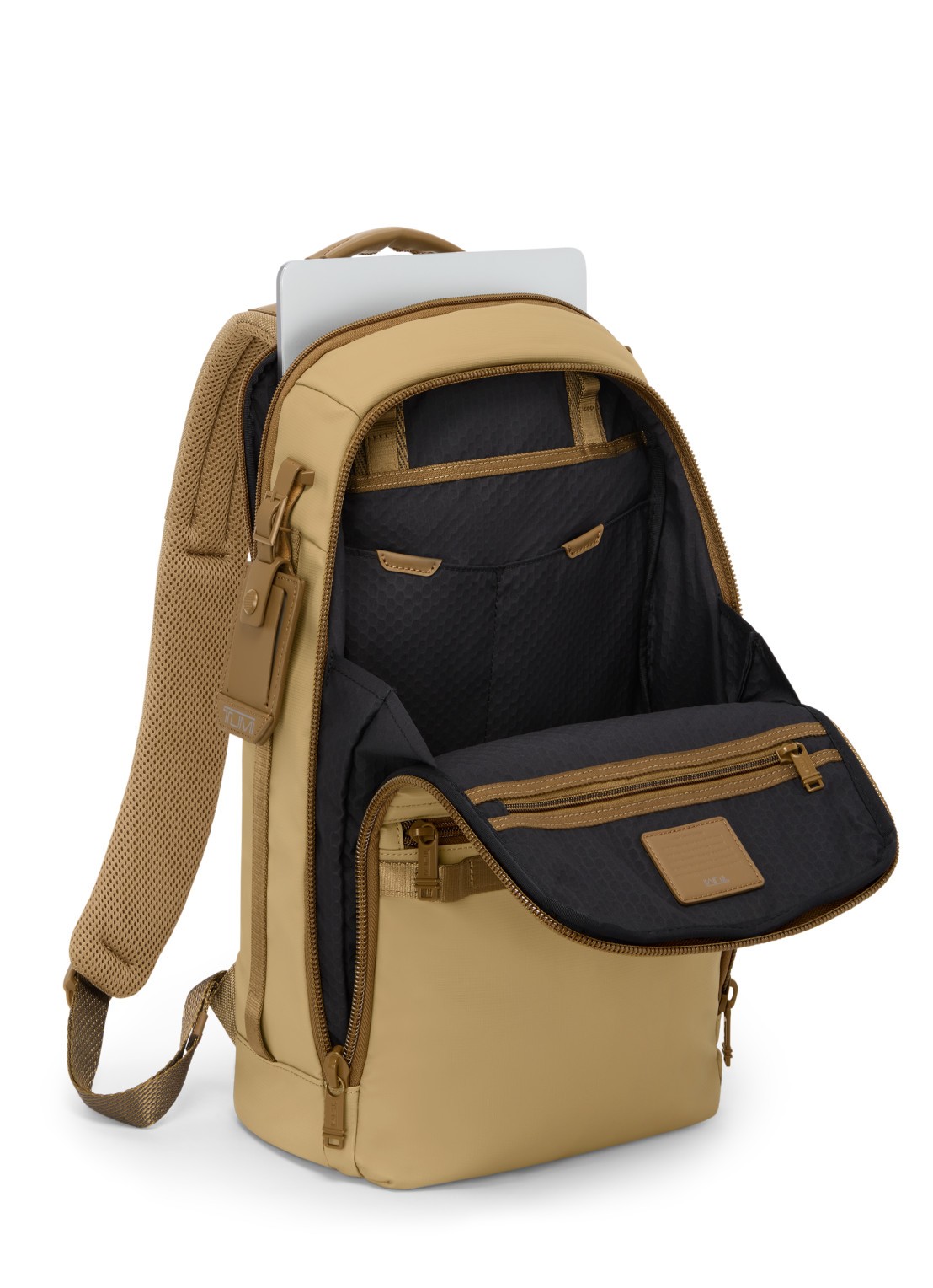 TUMI Dynamic rugzak met 16 inch laptopvak - voorkant 3 khaki
