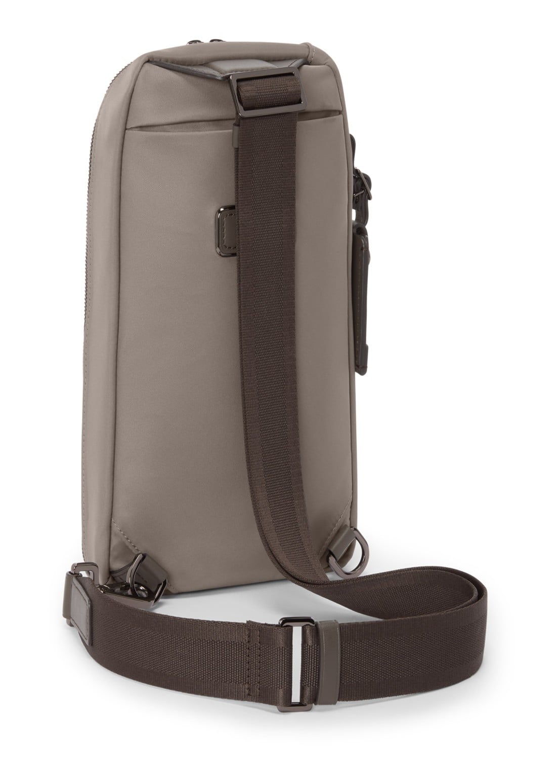 TUMI Gregory crossbodytas met leren details - detail 4 taupe