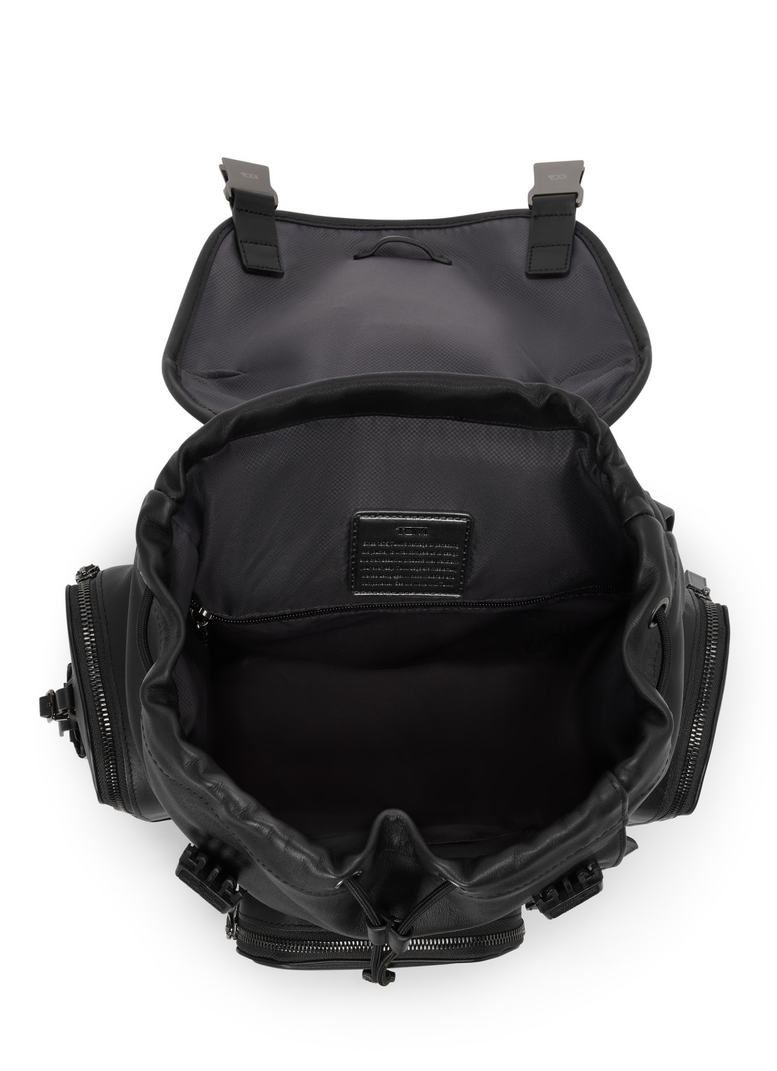 TUMI Griffen rugzak van leer met 13 inch laptopvak - detail 5 zwart