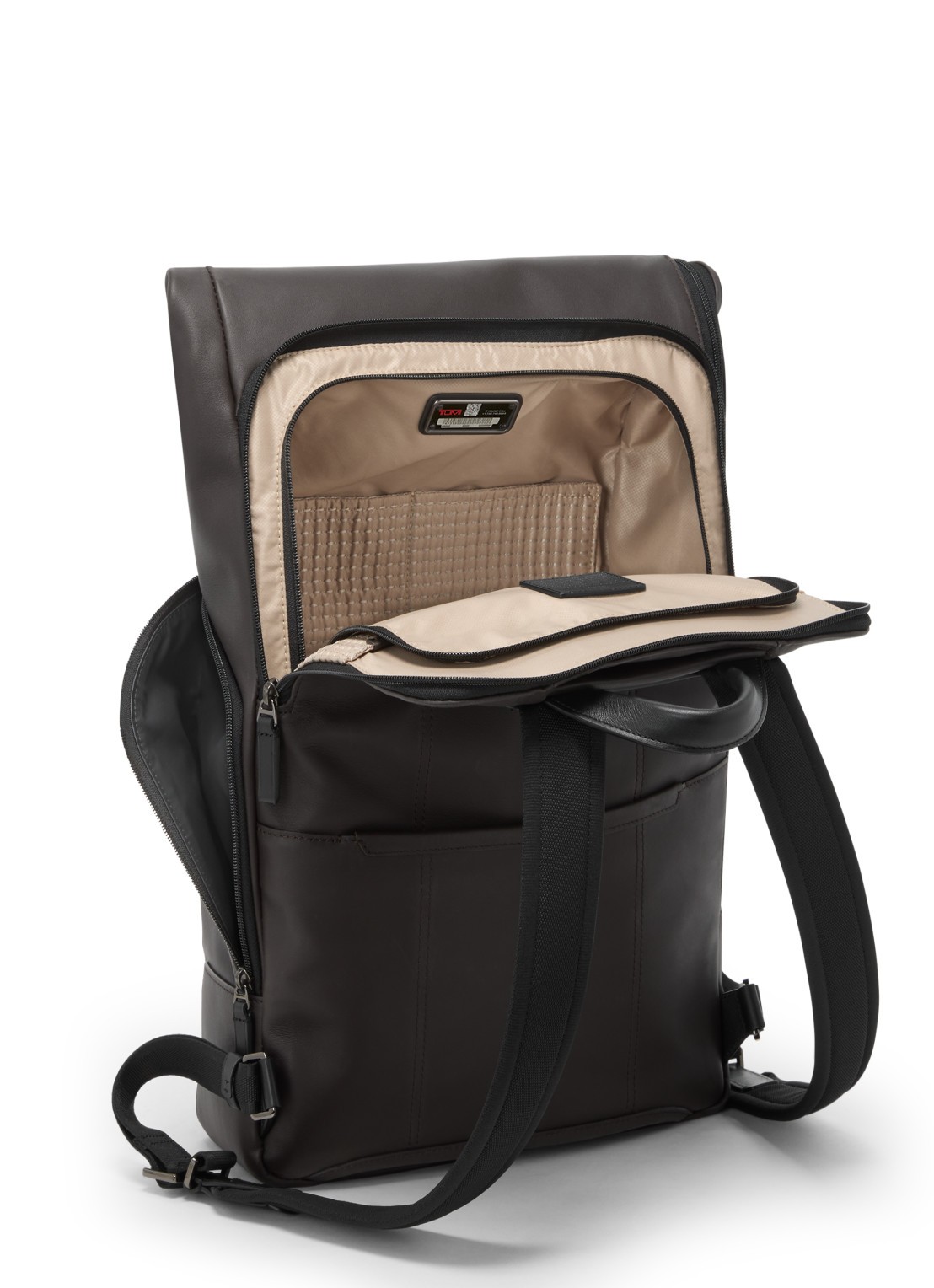 TUMI Harrison Osborn rugzak met 15 inch laptopvak - unisex - detail 3 donkerbruin