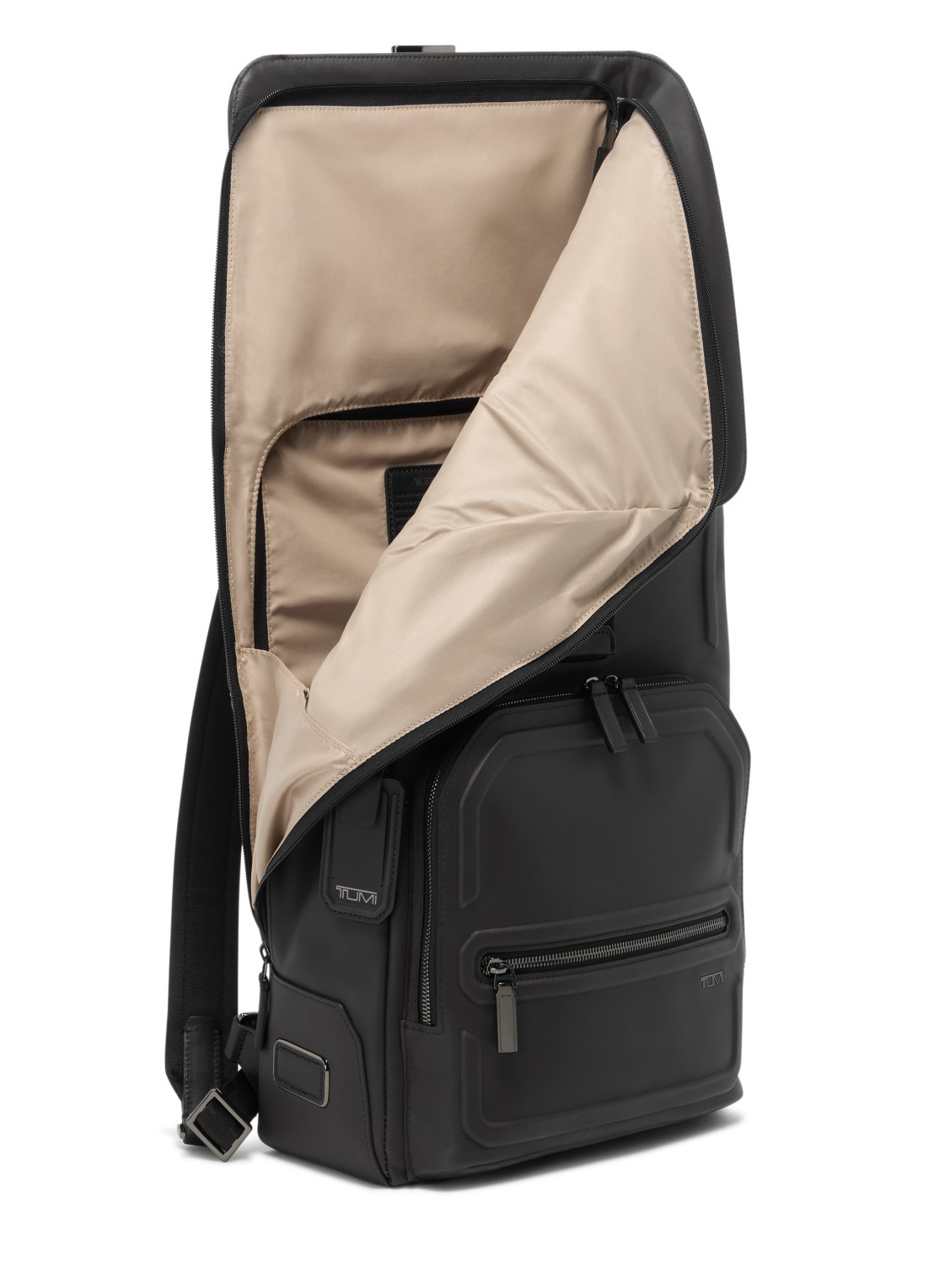 TUMI Harrison Osborn rugzak met 15 inch laptopvak - unisex - voorkant 2 donkerbruin