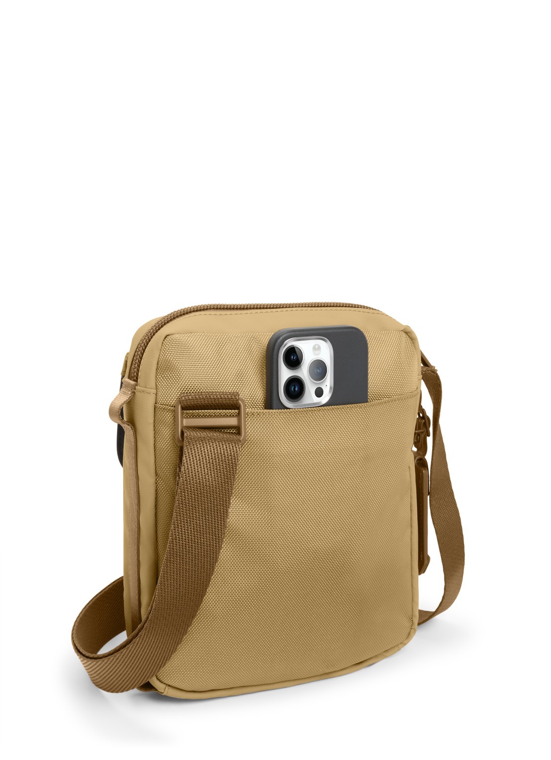 TUMI Junior crossbodytas met leren details - detail khaki