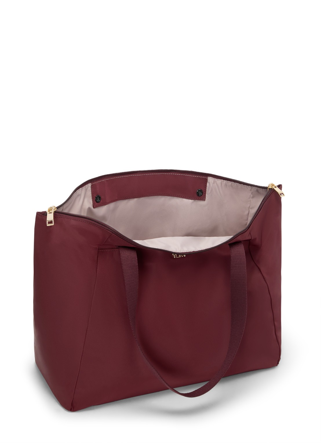 TUMI Just In Case Medium schoudertas met uitneembaar etui - voorkant 7 bordeauxrood
